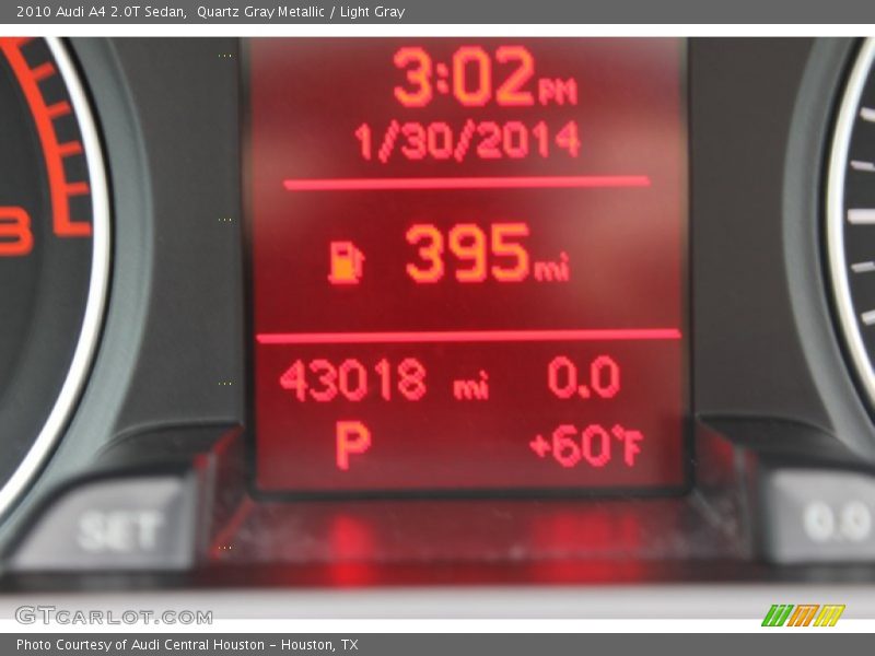 Quartz Gray Metallic / Light Gray 2010 Audi A4 2.0T Sedan