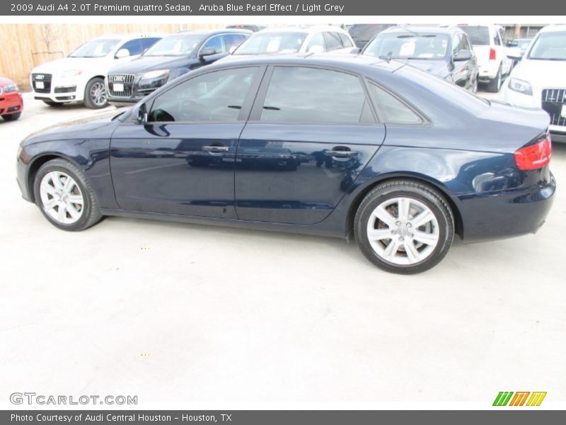 Aruba Blue Pearl Effect / Light Grey 2009 Audi A4 2.0T Premium quattro Sedan