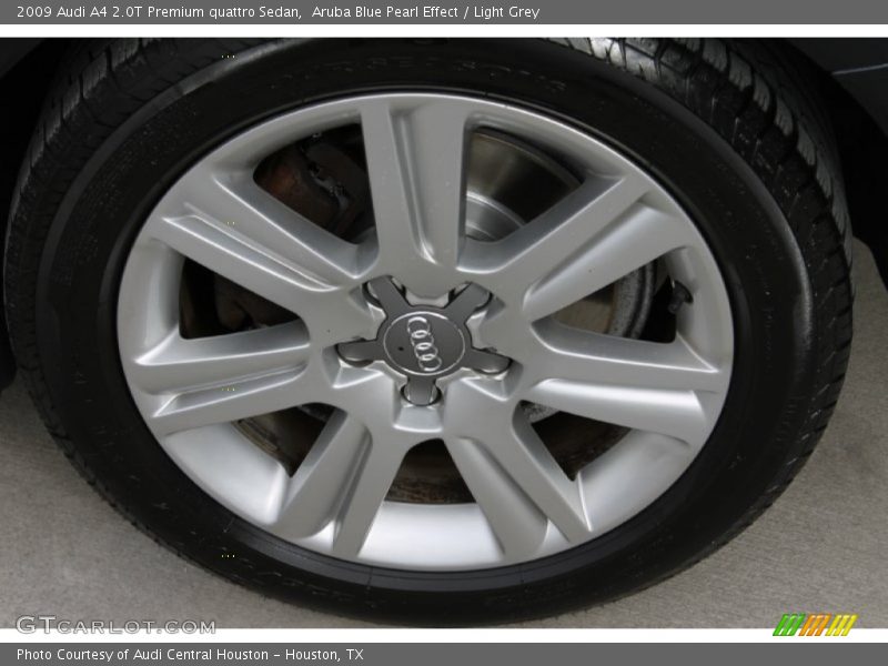 Aruba Blue Pearl Effect / Light Grey 2009 Audi A4 2.0T Premium quattro Sedan