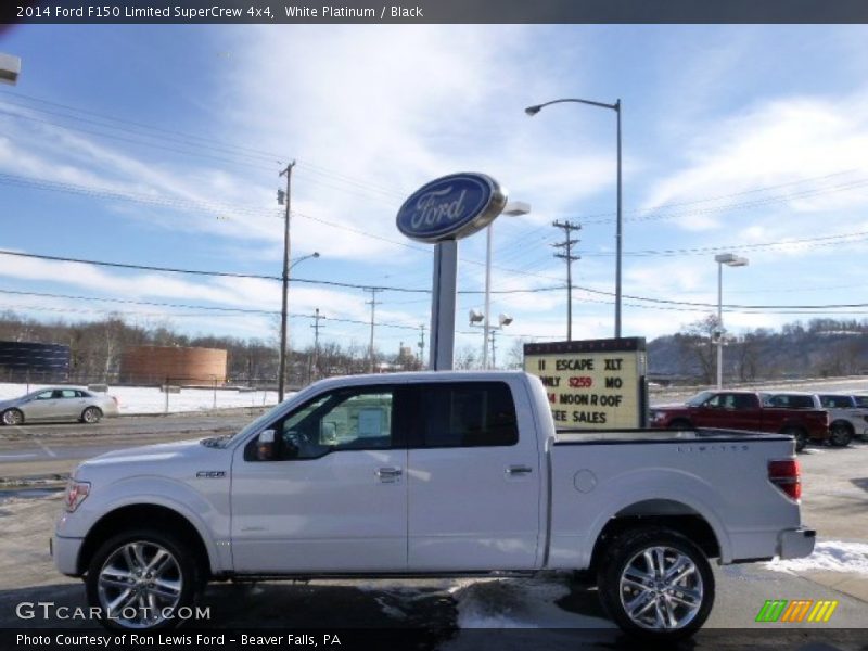 White Platinum / Black 2014 Ford F150 Limited SuperCrew 4x4