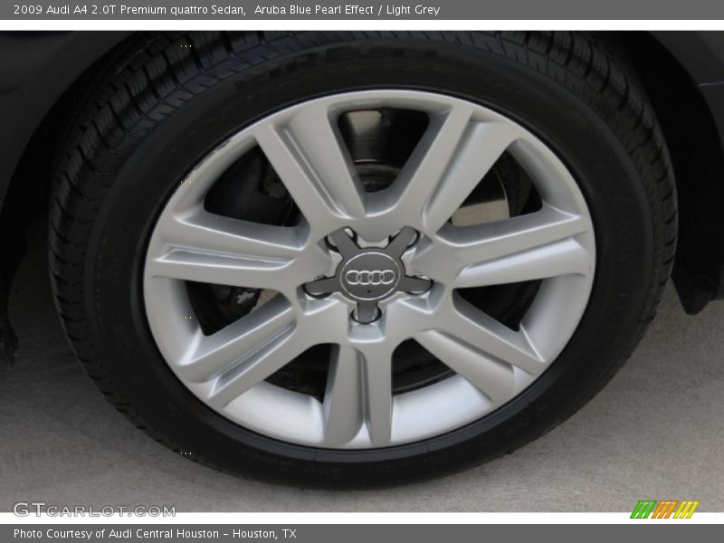 Aruba Blue Pearl Effect / Light Grey 2009 Audi A4 2.0T Premium quattro Sedan