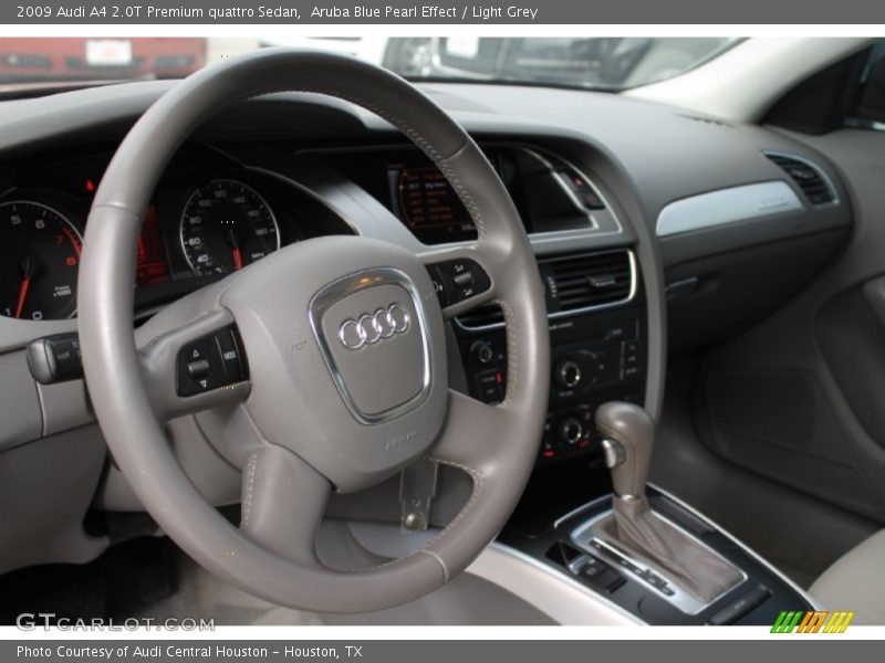 Aruba Blue Pearl Effect / Light Grey 2009 Audi A4 2.0T Premium quattro Sedan