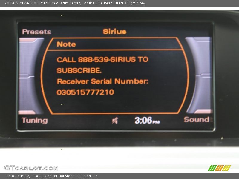 Aruba Blue Pearl Effect / Light Grey 2009 Audi A4 2.0T Premium quattro Sedan