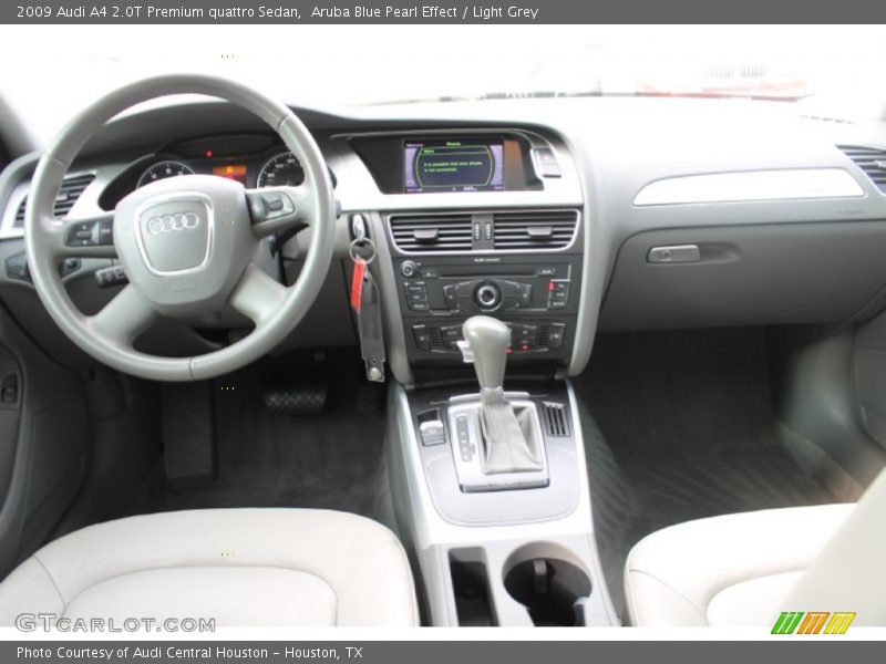 Aruba Blue Pearl Effect / Light Grey 2009 Audi A4 2.0T Premium quattro Sedan