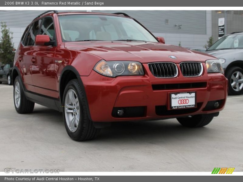 Flamenco Red Metallic / Sand Beige 2006 BMW X3 3.0i
