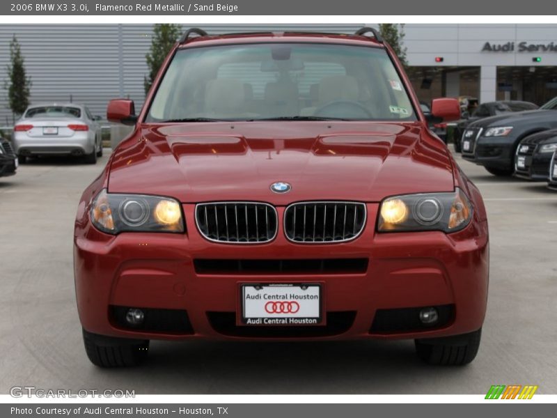 Flamenco Red Metallic / Sand Beige 2006 BMW X3 3.0i