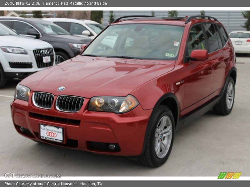 Flamenco Red Metallic / Sand Beige 2006 BMW X3 3.0i