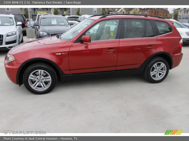 Flamenco Red Metallic / Sand Beige 2006 BMW X3 3.0i