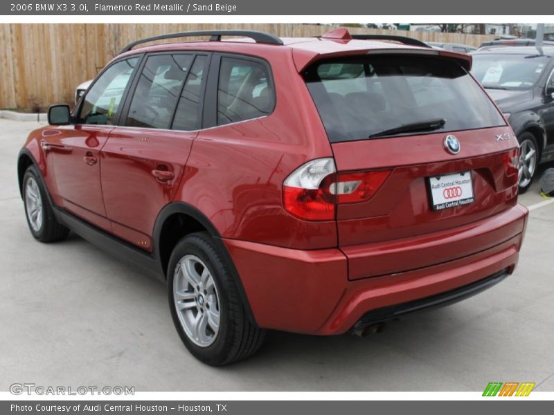 Flamenco Red Metallic / Sand Beige 2006 BMW X3 3.0i