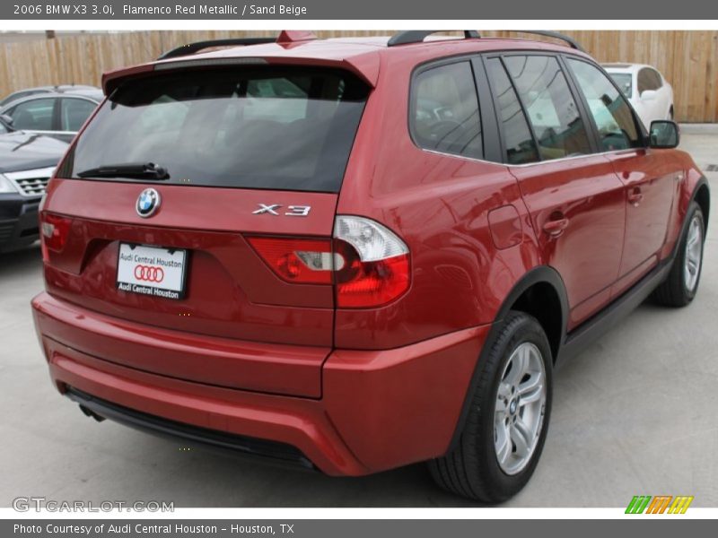Flamenco Red Metallic / Sand Beige 2006 BMW X3 3.0i