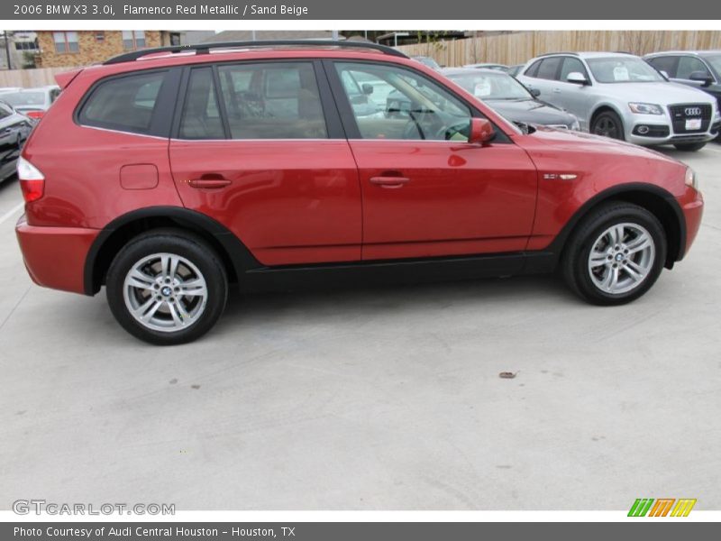 Flamenco Red Metallic / Sand Beige 2006 BMW X3 3.0i