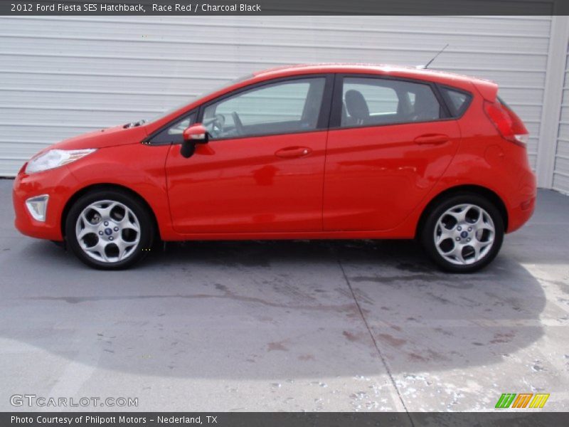 Race Red / Charcoal Black 2012 Ford Fiesta SES Hatchback