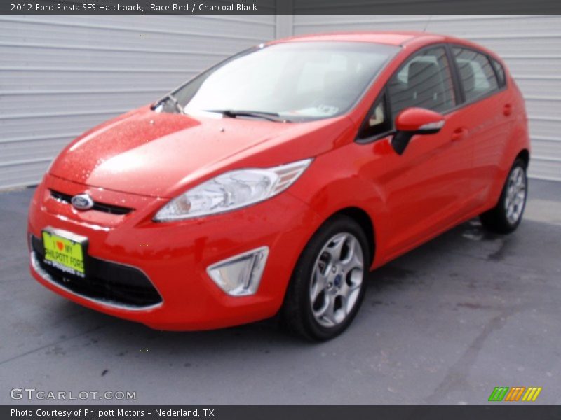 Race Red / Charcoal Black 2012 Ford Fiesta SES Hatchback