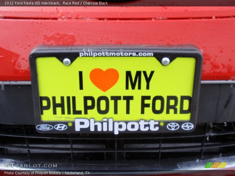 Race Red / Charcoal Black 2012 Ford Fiesta SES Hatchback