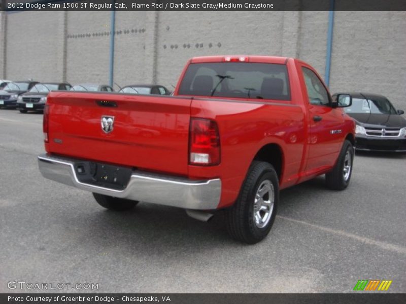 Flame Red / Dark Slate Gray/Medium Graystone 2012 Dodge Ram 1500 ST Regular Cab