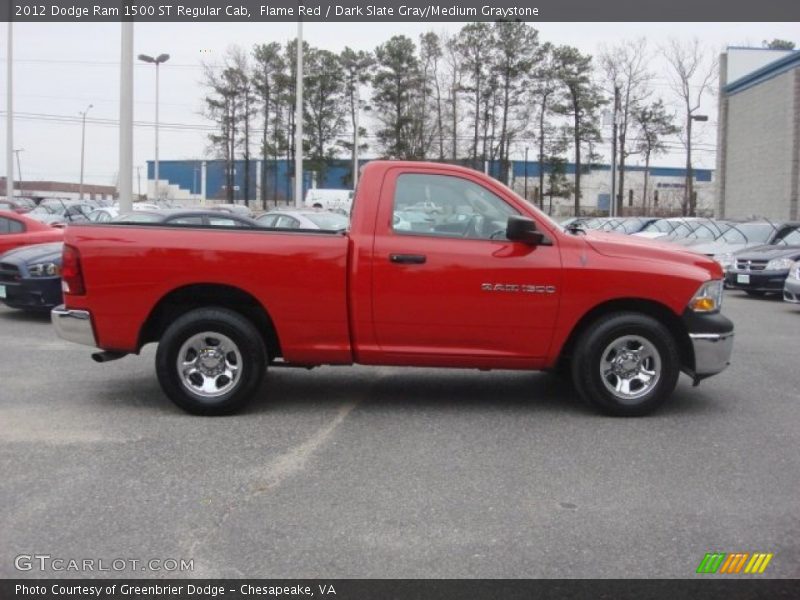 Flame Red / Dark Slate Gray/Medium Graystone 2012 Dodge Ram 1500 ST Regular Cab