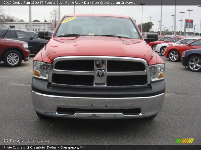 Flame Red / Dark Slate Gray/Medium Graystone 2012 Dodge Ram 1500 ST Regular Cab
