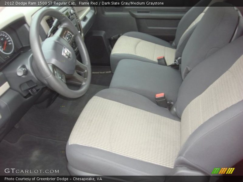 Flame Red / Dark Slate Gray/Medium Graystone 2012 Dodge Ram 1500 ST Regular Cab