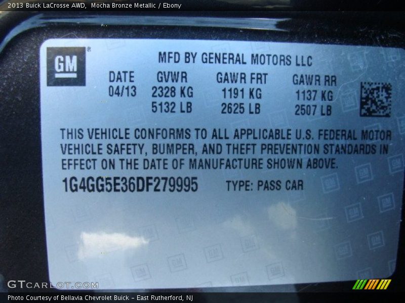 Mocha Bronze Metallic / Ebony 2013 Buick LaCrosse AWD