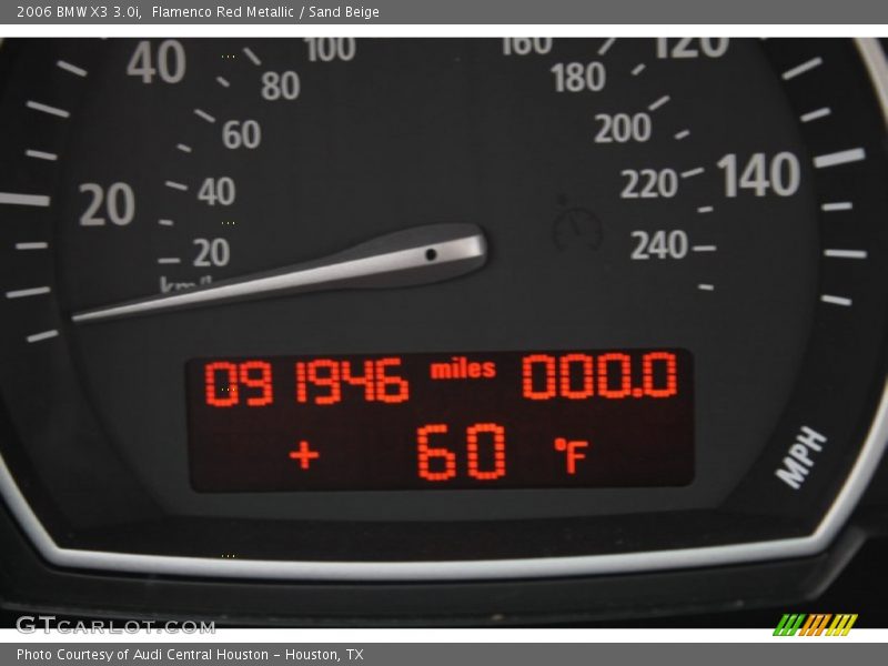 Flamenco Red Metallic / Sand Beige 2006 BMW X3 3.0i