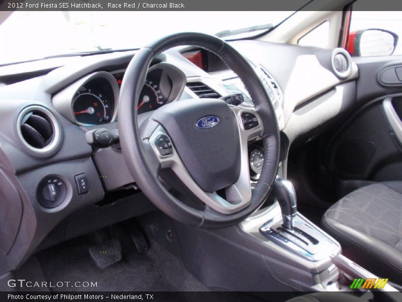 Race Red / Charcoal Black 2012 Ford Fiesta SES Hatchback
