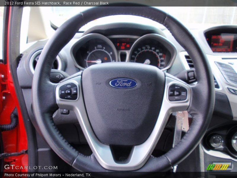 Race Red / Charcoal Black 2012 Ford Fiesta SES Hatchback