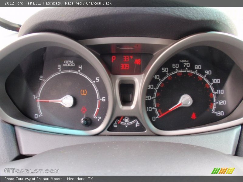 Race Red / Charcoal Black 2012 Ford Fiesta SES Hatchback