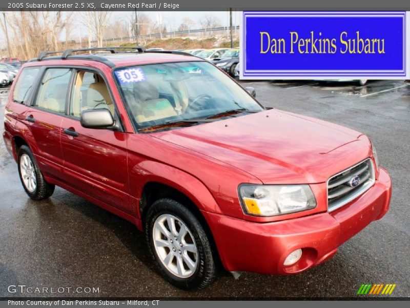 Cayenne Red Pearl / Beige 2005 Subaru Forester 2.5 XS