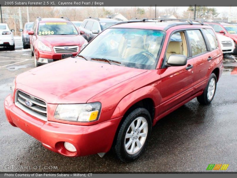 Cayenne Red Pearl / Beige 2005 Subaru Forester 2.5 XS
