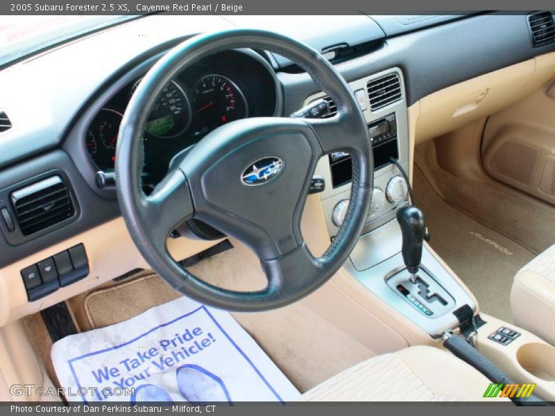 Cayenne Red Pearl / Beige 2005 Subaru Forester 2.5 XS