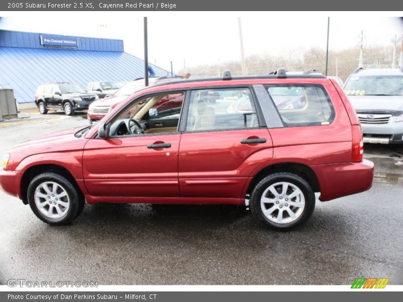 Cayenne Red Pearl / Beige 2005 Subaru Forester 2.5 XS