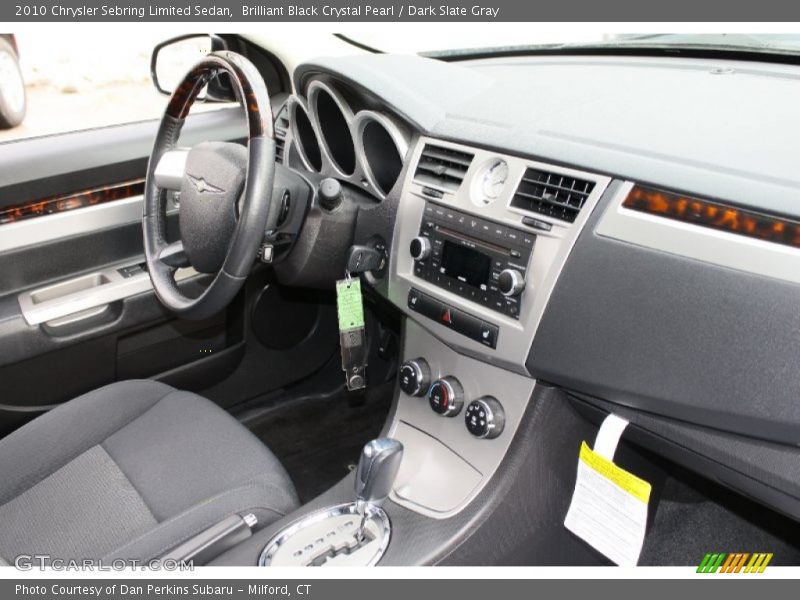 Brilliant Black Crystal Pearl / Dark Slate Gray 2010 Chrysler Sebring Limited Sedan