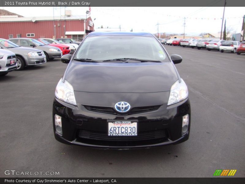Black / Dark Gray 2011 Toyota Prius Hybrid III