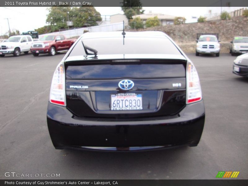 Black / Dark Gray 2011 Toyota Prius Hybrid III