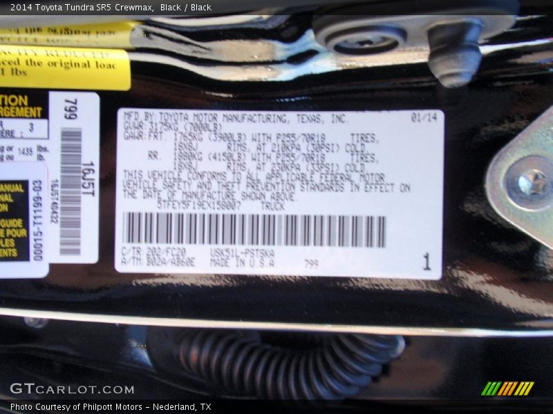 Black / Black 2014 Toyota Tundra SR5 Crewmax