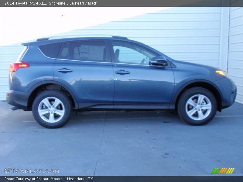 Shoreline Blue Pearl / Black 2014 Toyota RAV4 XLE