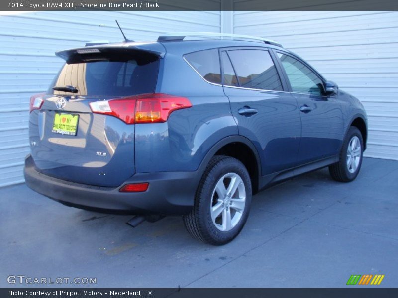 Shoreline Blue Pearl / Black 2014 Toyota RAV4 XLE
