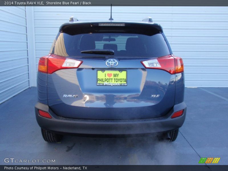 Shoreline Blue Pearl / Black 2014 Toyota RAV4 XLE