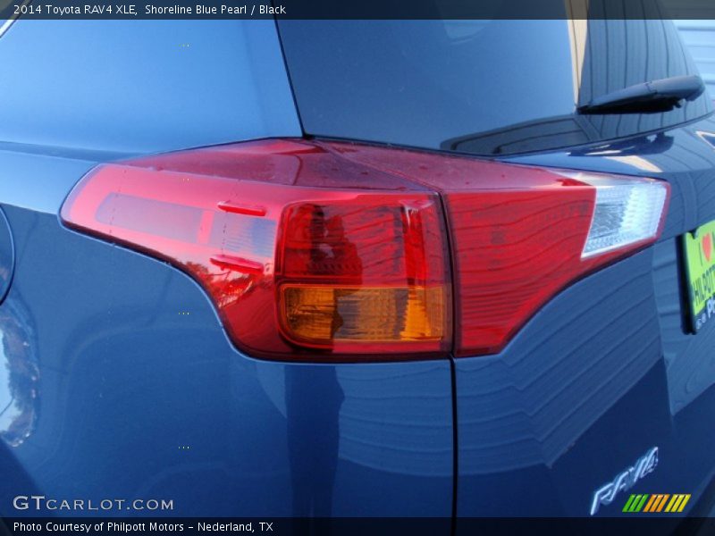 Shoreline Blue Pearl / Black 2014 Toyota RAV4 XLE