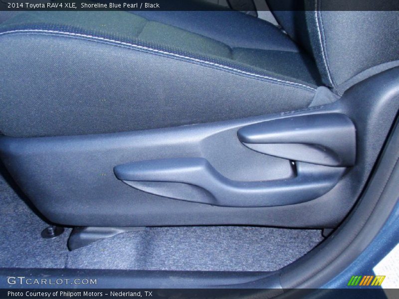 Shoreline Blue Pearl / Black 2014 Toyota RAV4 XLE