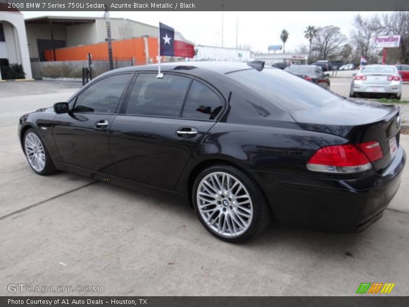 Azurite Black Metallic / Black 2008 BMW 7 Series 750Li Sedan