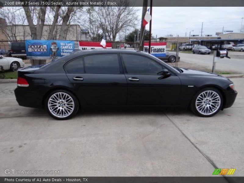 Azurite Black Metallic / Black 2008 BMW 7 Series 750Li Sedan