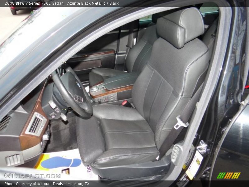 Azurite Black Metallic / Black 2008 BMW 7 Series 750Li Sedan