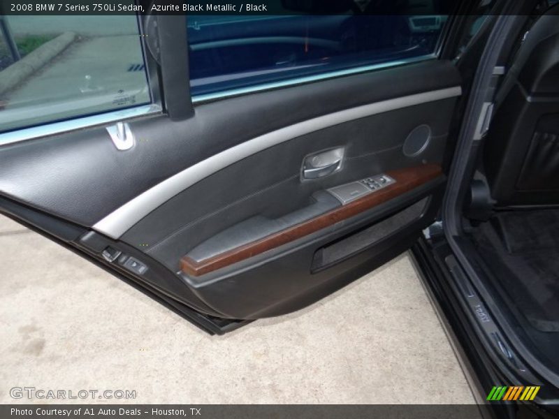 Azurite Black Metallic / Black 2008 BMW 7 Series 750Li Sedan