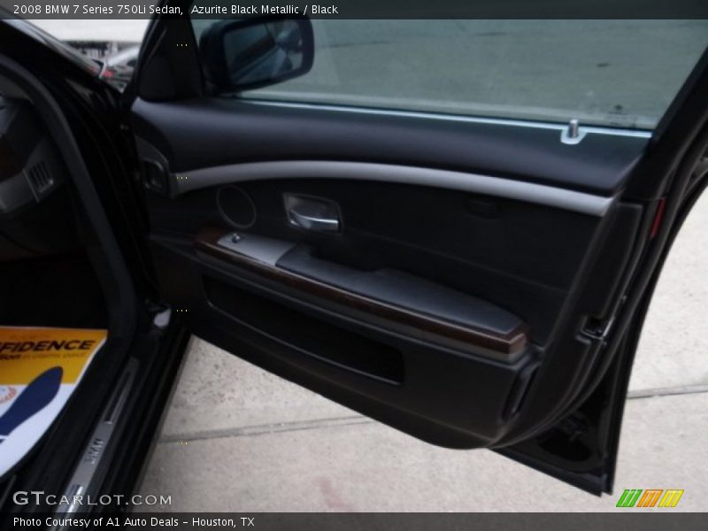 Azurite Black Metallic / Black 2008 BMW 7 Series 750Li Sedan