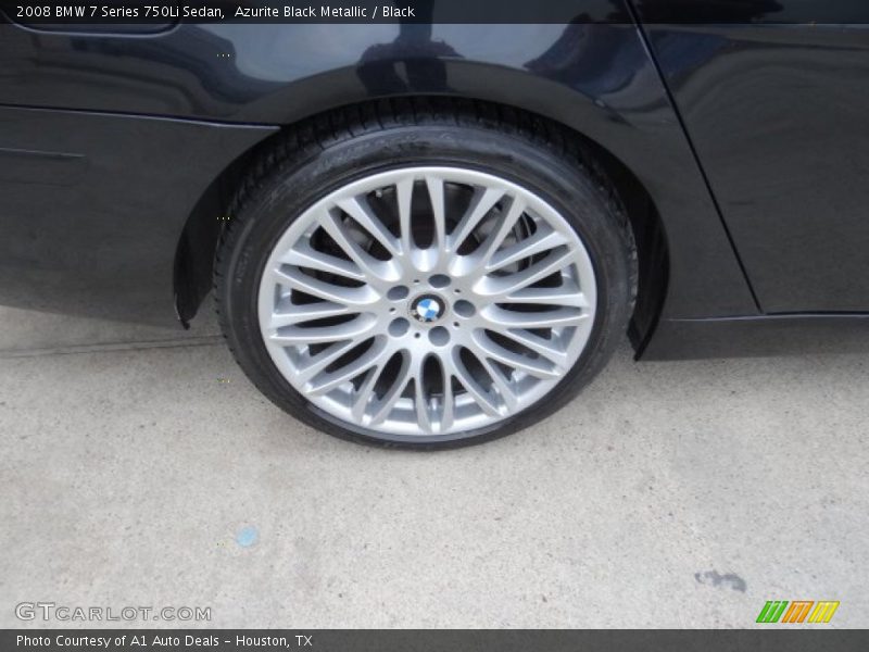 Azurite Black Metallic / Black 2008 BMW 7 Series 750Li Sedan
