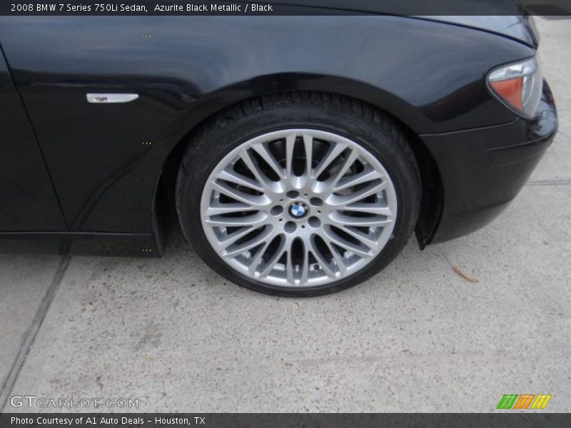 Azurite Black Metallic / Black 2008 BMW 7 Series 750Li Sedan