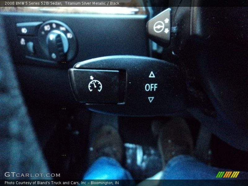 Titanium Silver Metallic / Black 2008 BMW 5 Series 528i Sedan