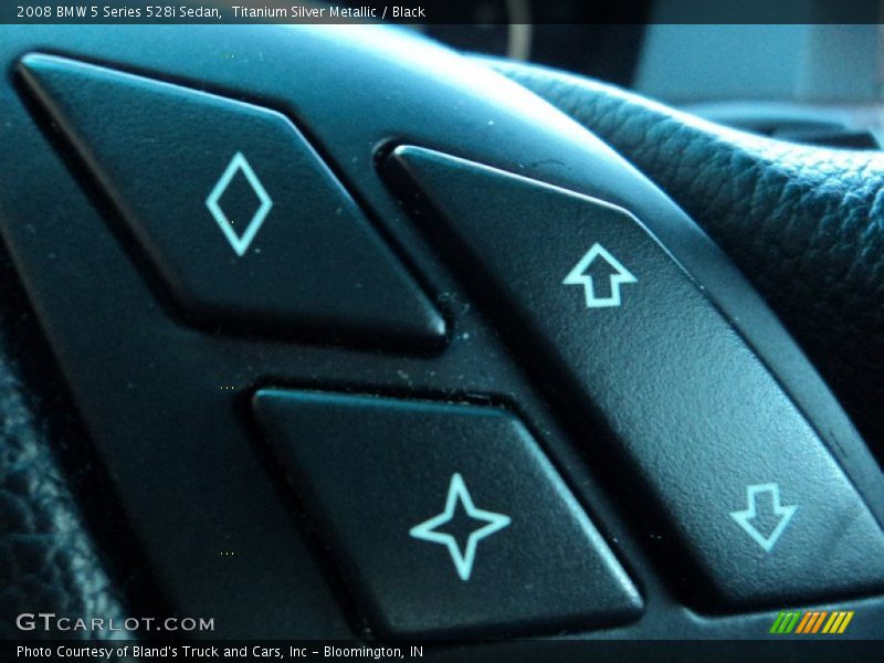 Titanium Silver Metallic / Black 2008 BMW 5 Series 528i Sedan