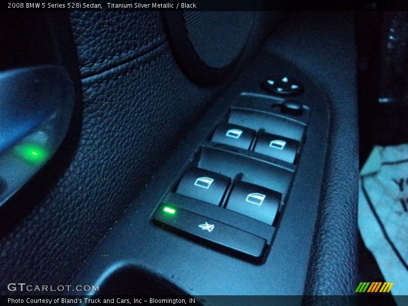 Titanium Silver Metallic / Black 2008 BMW 5 Series 528i Sedan